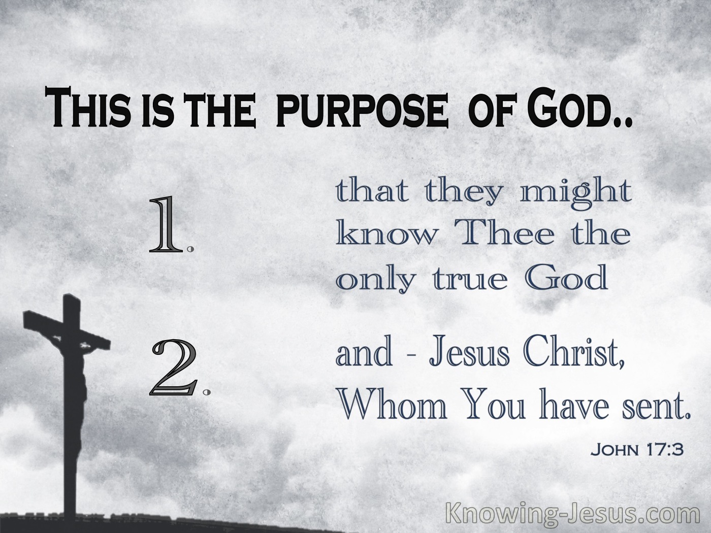John 17:3 Cross Purposes (devotional)04:02 (silver)